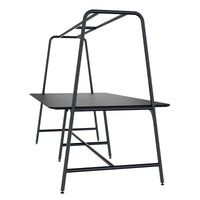 Round multipurpose table | 2400 - 2800 x 740 - 1050 mm, Fenix ​​black