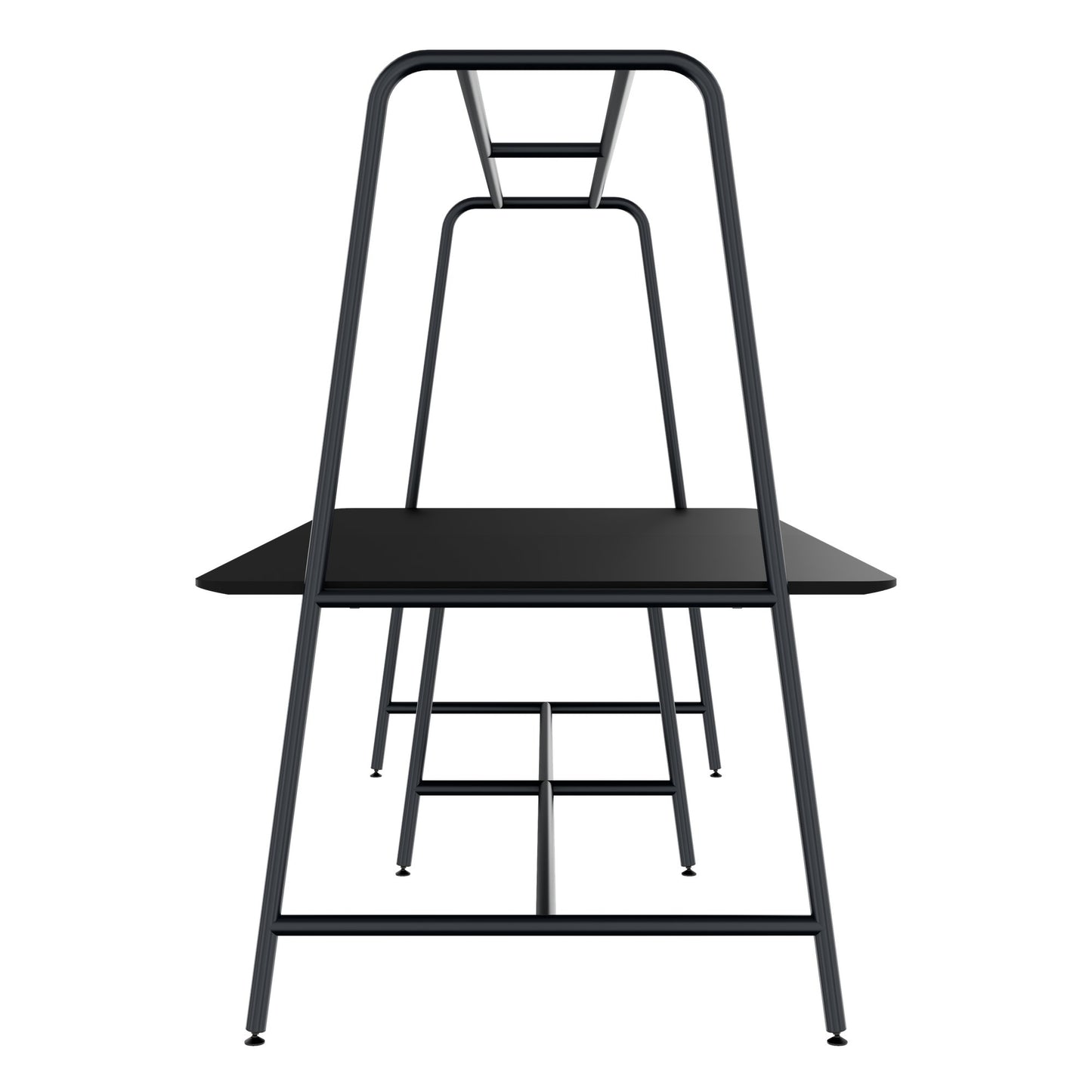 Round multipurpose table | 2400 - 2800 x 740 - 1050 mm, Fenix ​​black