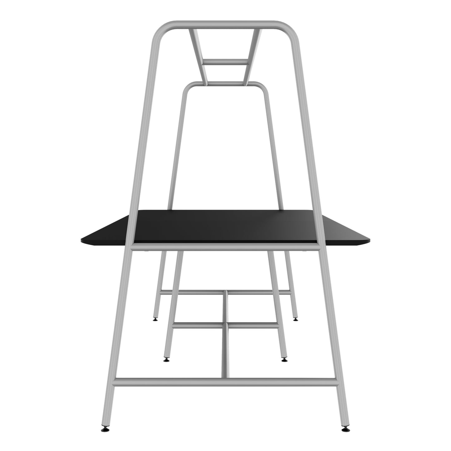 Round multipurpose table | 2400 - 2800 x 740 - 1050 mm, Fenix ​​black