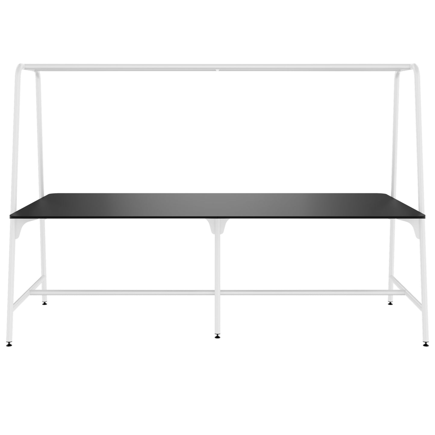 Round multipurpose table | 2400 - 2800 x 740 - 1050 mm, Fenix ​​black