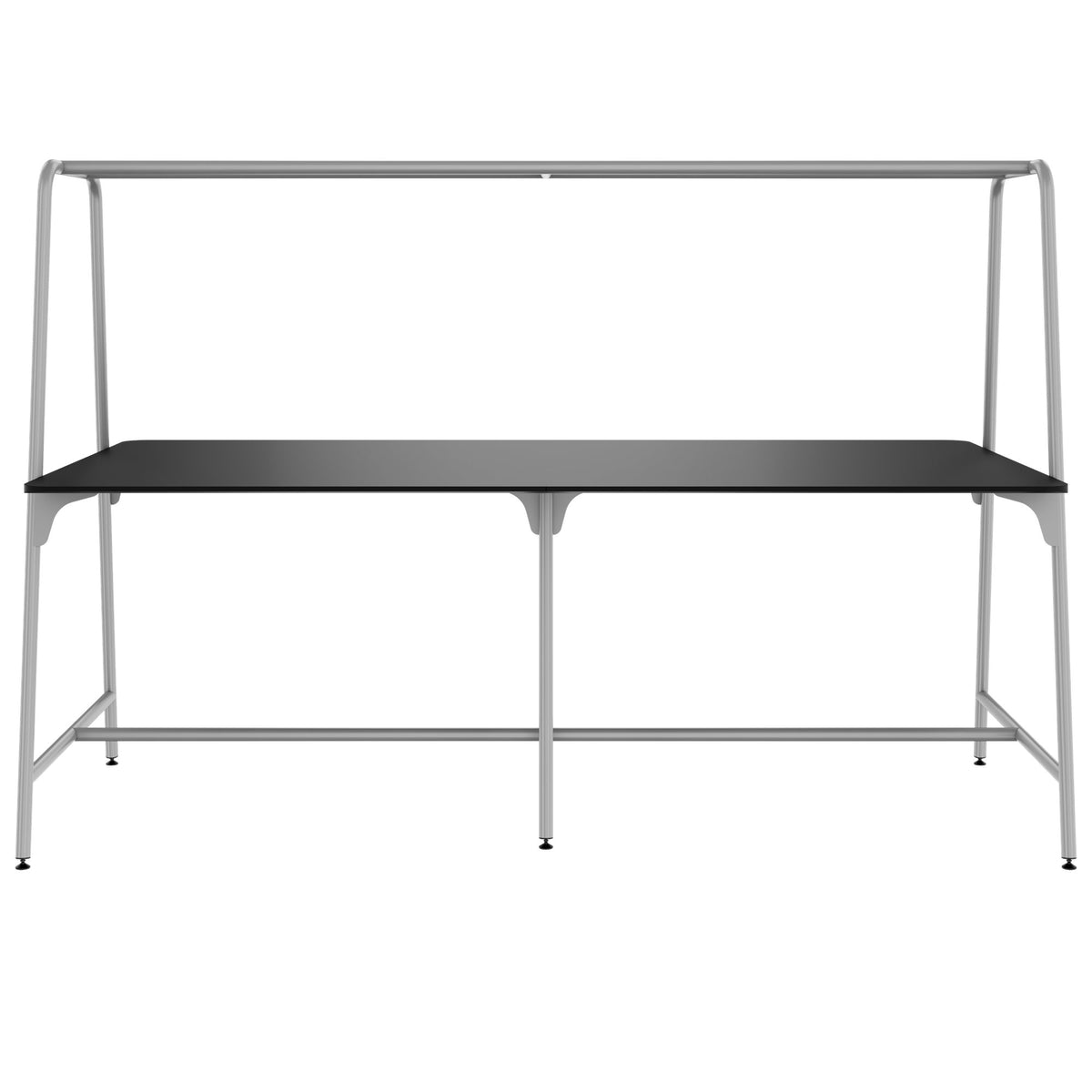 Table polyvalente ROUND | 2400 - 2800 x 740 - 1050 mm, Fenix noir  - 2 Lightbox Main Image