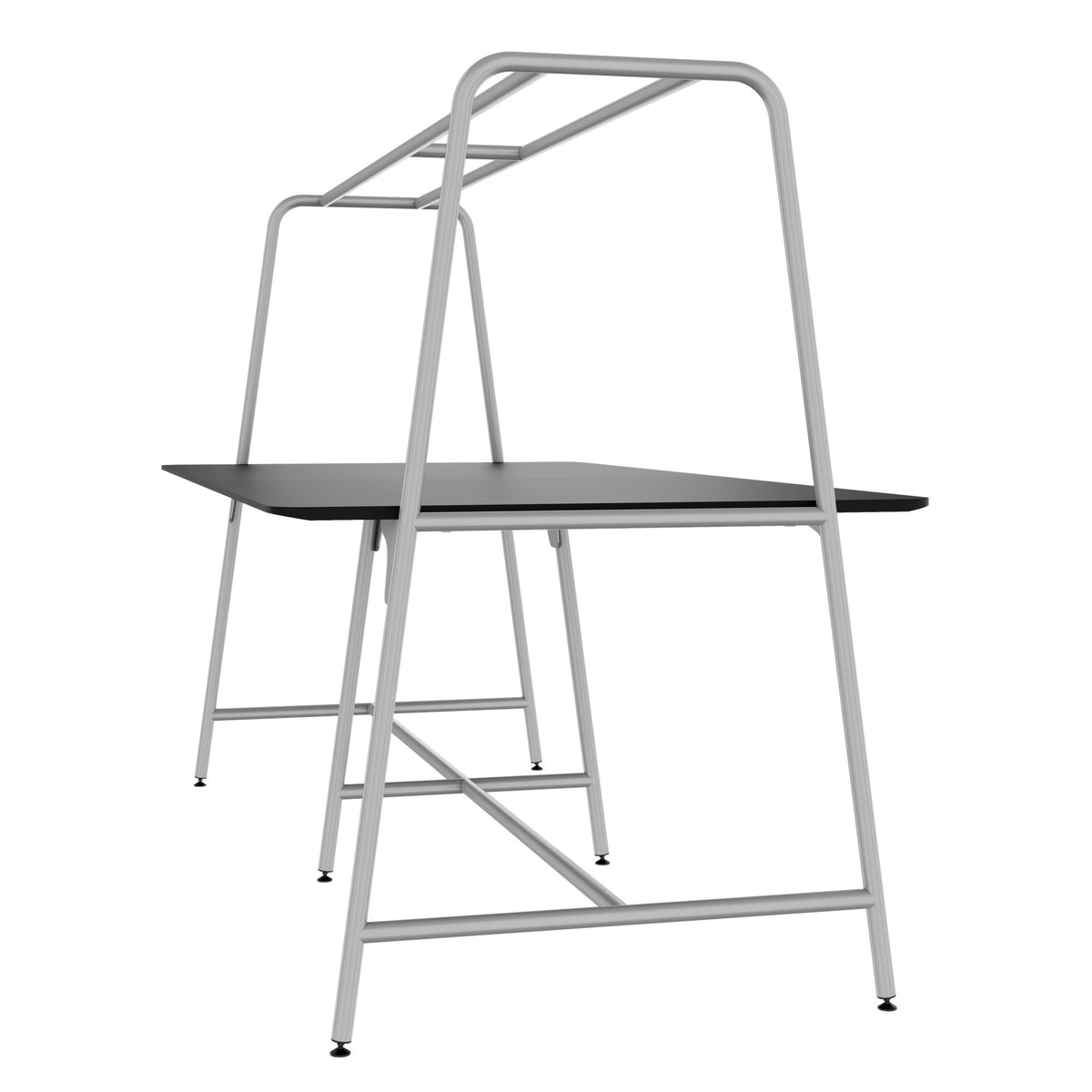 Table polyvalente ROUND | 2400 - 2800 x 740 - 1050 mm, Fenix noir  - 3 Lightbox Main Image