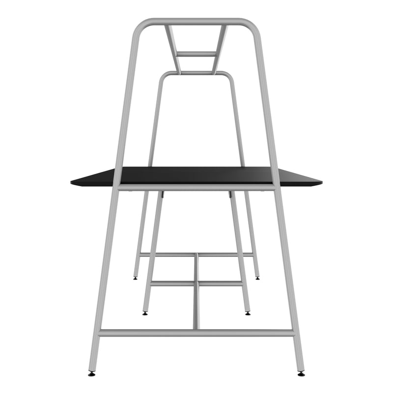 Table polyvalente ROUND | 2400 - 2800 x 740 - 1050 mm, Fenix noir  - 4 Main Image