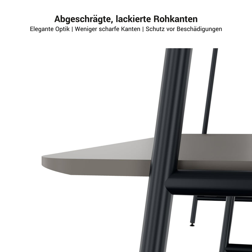 ROUND Multipurpose Tisch | 2400 - 2800  x 740 - 1050 mm, Fenix Schwarz