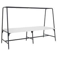 Tabella multiuso rotonda | 2400 - 2800 x 740 - 1050 mm, HPL White