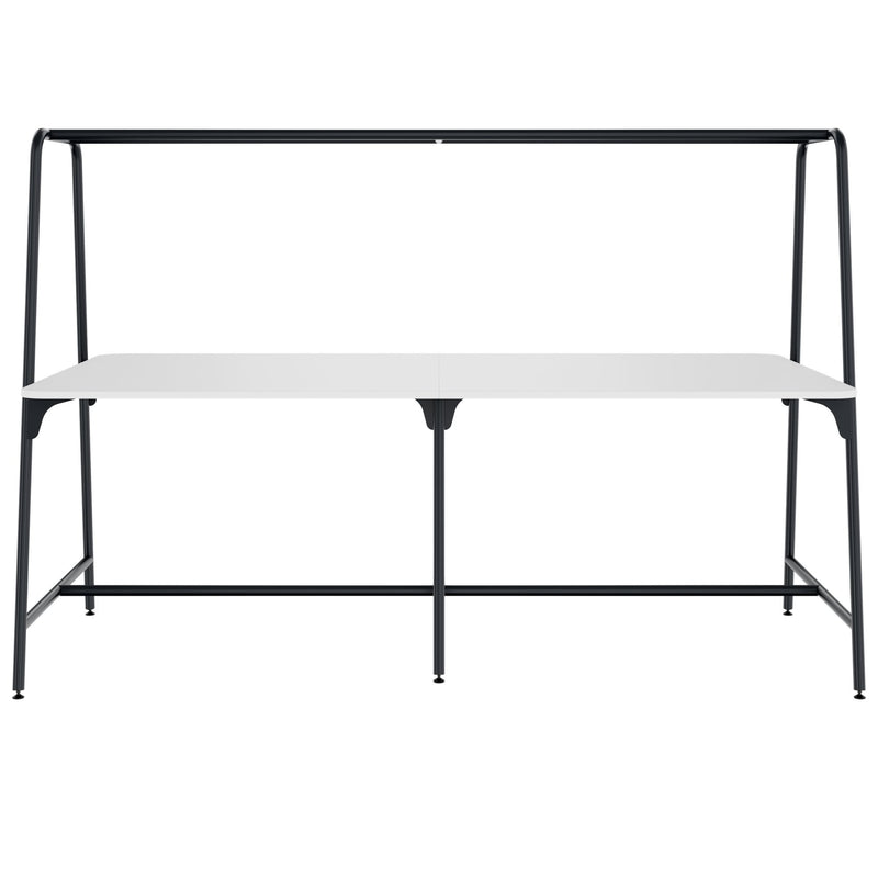 ROUND Multipurpose Tisch | 2400 - 2800  x 740 - 1050 mm, HPL Weiß - 2 Main Image