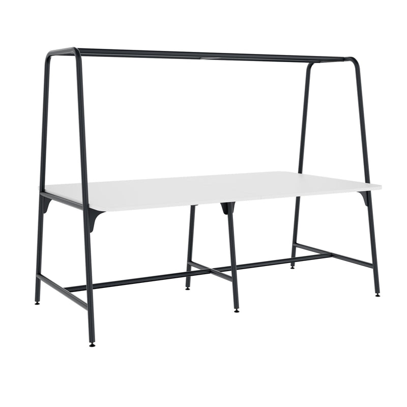 ROUND Multipurpose Tisch | 2400 - 2800  x 740 - 1050 mm, Weiß - 1 Main Image