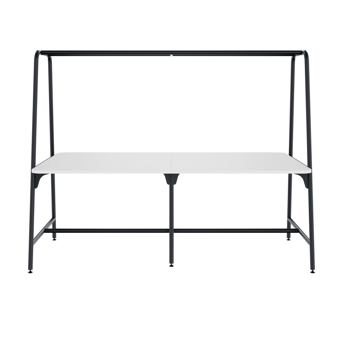 ROUND Multipurpose Tisch | 2400 - 2800  x 740 - 1050 mm, Weiß - 2 Lightbox Main Image