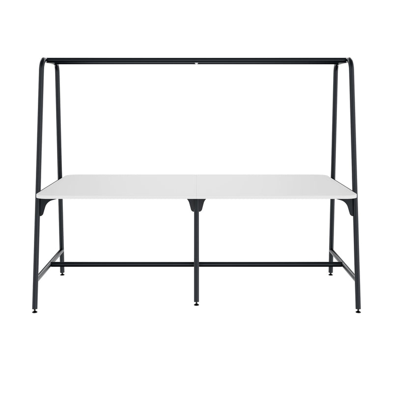 ROUND Multipurpose Tisch | 2400 - 2800  x 740 - 1050 mm, Weiß - 2 Main Image