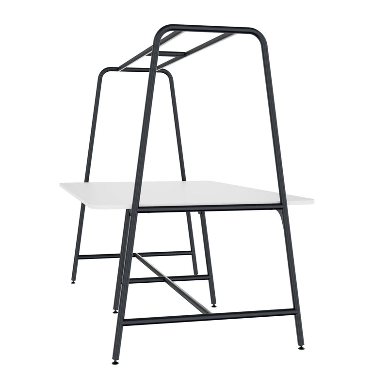 ROUND Multipurpose Tisch | 2400 - 2800  x 740 - 1050 mm, Weiß - 3 Main Image