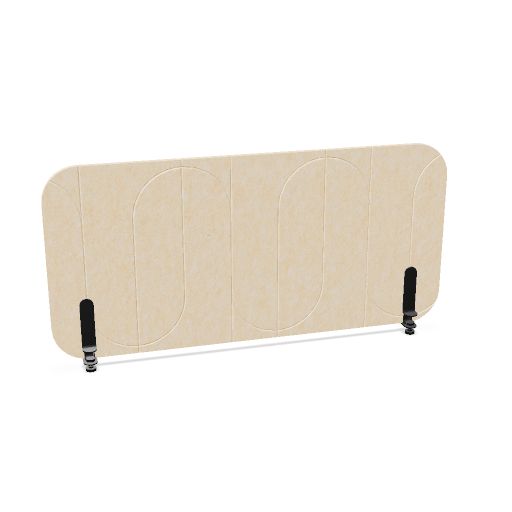 ROUND PET Akustik-Tischtrennwand | 1180-1780 mm, über 20 Farben