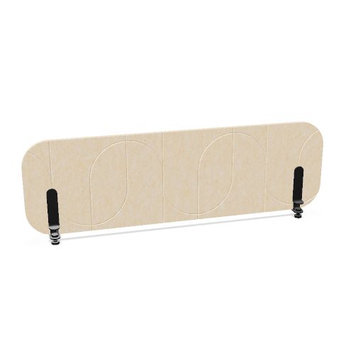 ROUND PET Akustik-Tischtrennwand | 1180-1780 mm, über 20 Farben