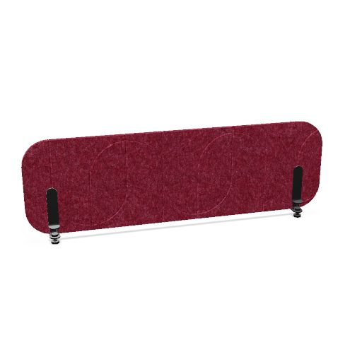 ROUND PET Akustik-Tischtrennwand | 1180-1780 mm, über 20 Farben