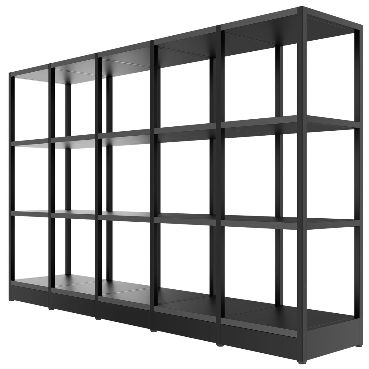 ATELLA Shelving Unit | 3 SH, 1960 x 1255 mm, Anthracite - 3 Lightbox Main Image