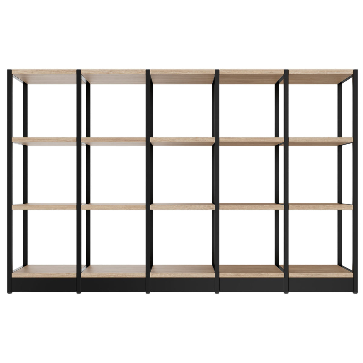ATELLA Shelving unit | 3 OH, 1960 x 1255 mm, amber oak - 2 Lightbox Main Image