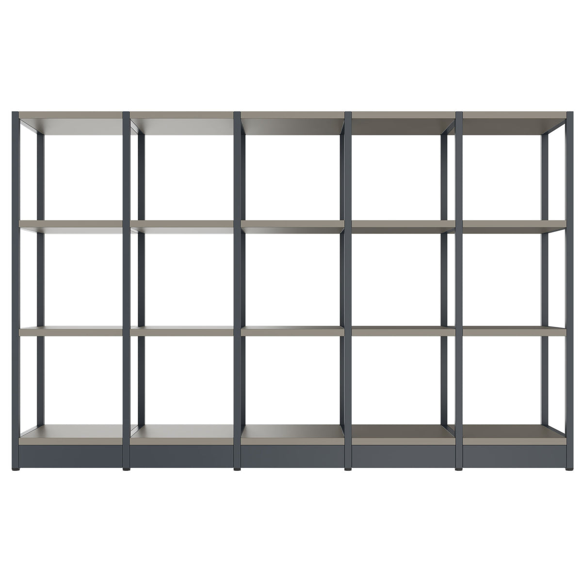ATELLA Regalschrank | 3 OH, 1960 x 1255 mm, Cubanitgrau - 2 Lightbox Main Image