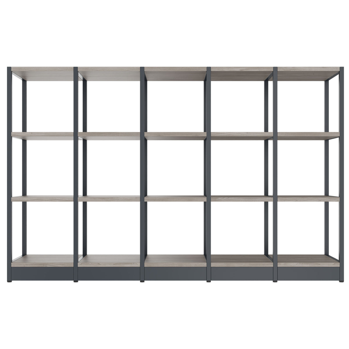 ATELLA Regalschrank | 3 OH, 1960 x 1255 mm, Nordeiche grau - 2 Lightbox Main Image