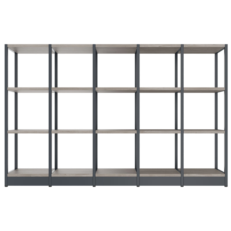 ATELLA Regalschrank | 3 OH, 1960 x 1255 mm, Nordeiche grau - 2 Main Image