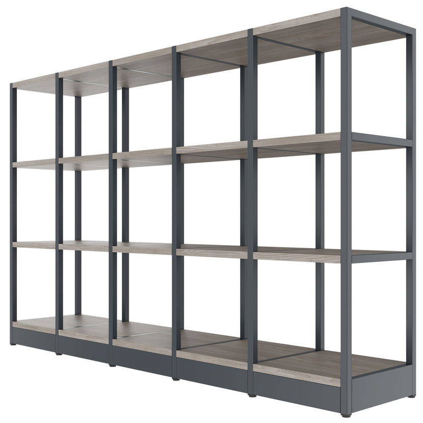 ATELLA shelf cabinet | 3 OH, 1960 x 1255 mm, gray northern oak