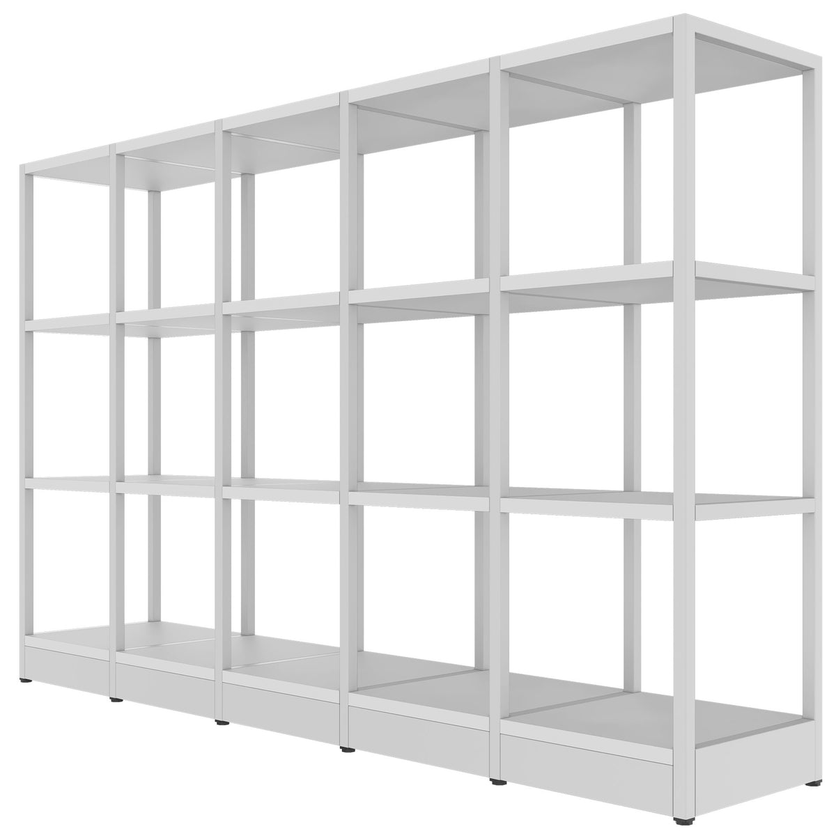 Scaffale ATELLA | 3 ripiani, 1960 x 1255 mm, grigio perla - 3 Lightbox Main Image
