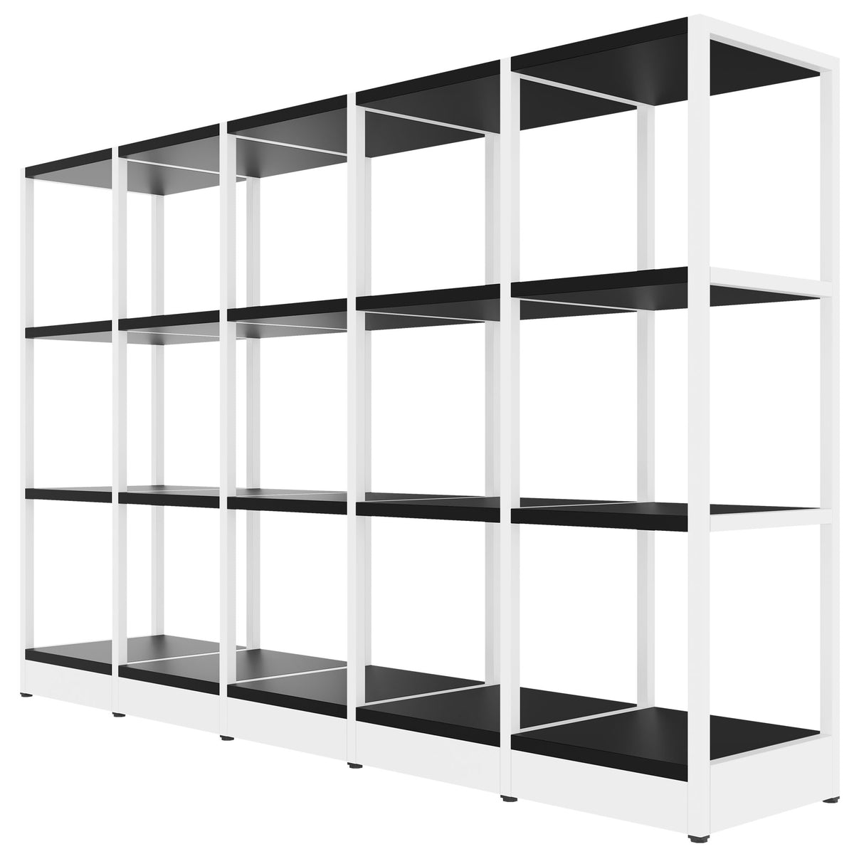 ATELLA Regalschrank | 3 OH, 1960 x 1255 mm, Schwarz - 3 Lightbox Main Image