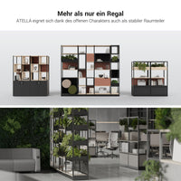 ATELLA Regalschrank | 3 OH, 800 x 1255 mm, Nussbaum