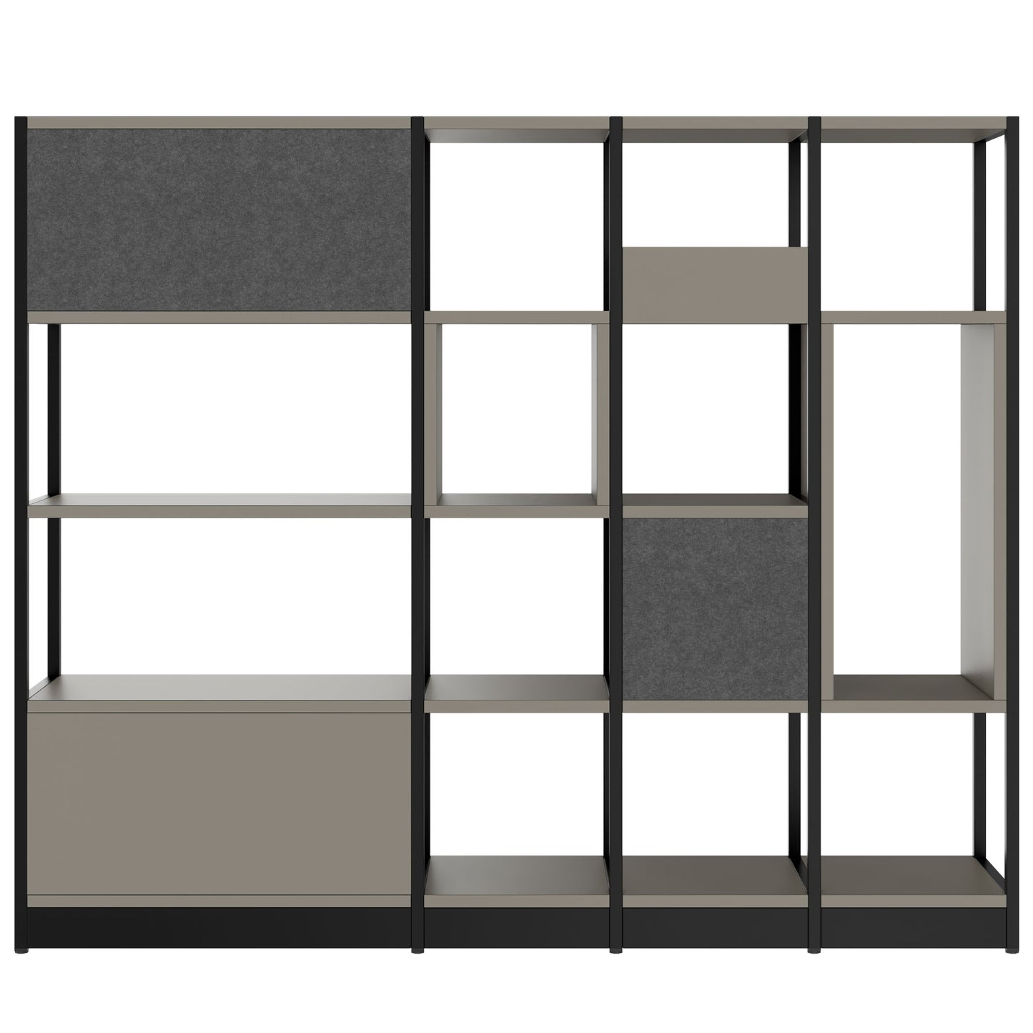 ATELLA shelf cabinet | 4 OH, 1960 x 1635 mm, Cubanite gray