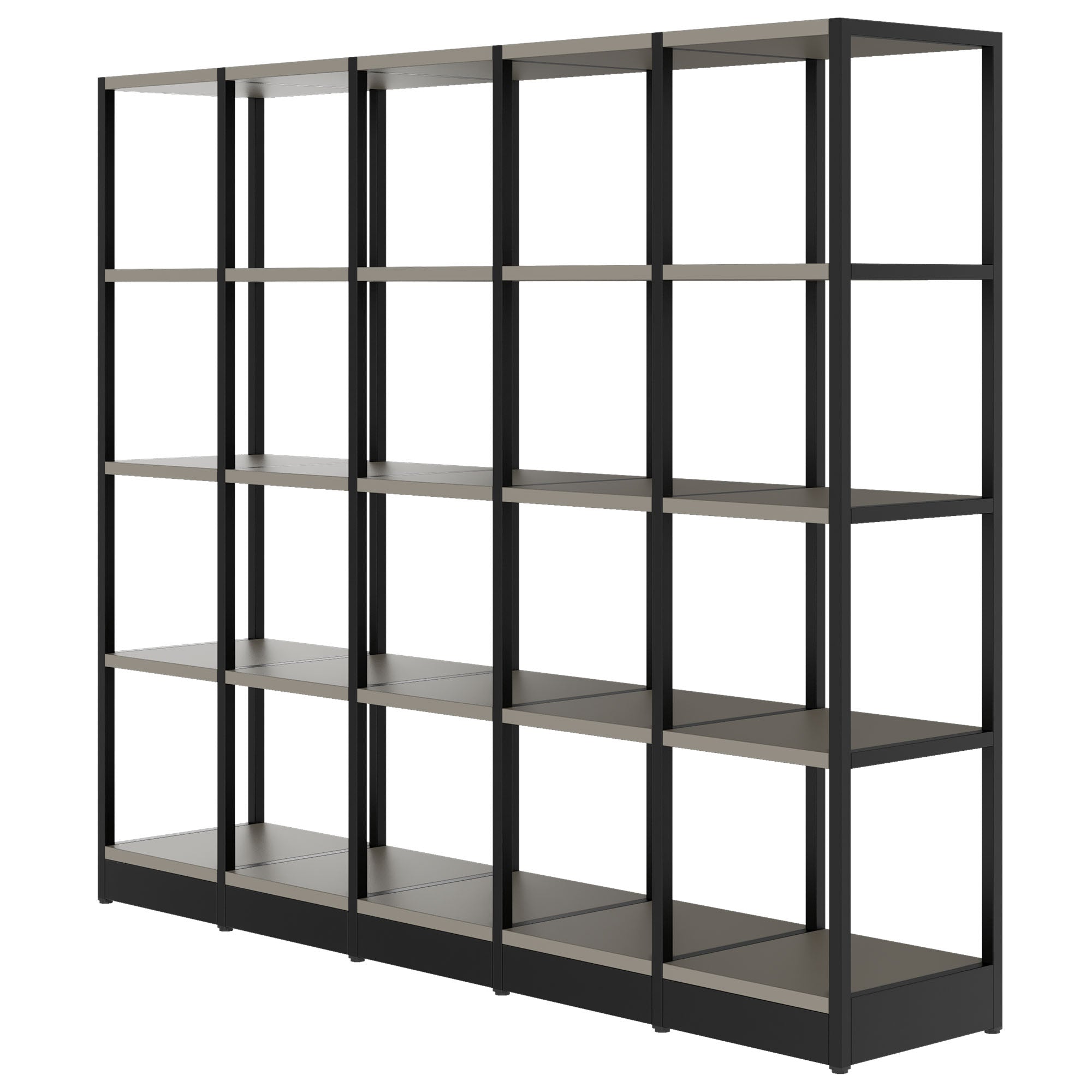 ATELLA Regalschrank | 4 OH, 1960 x 1635 mm, Cubanitgrau