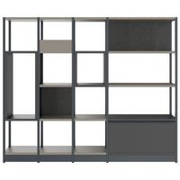 ATELLA shelf cabinet | 4 OH, 1960 x 1635 mm, Cubanite gray