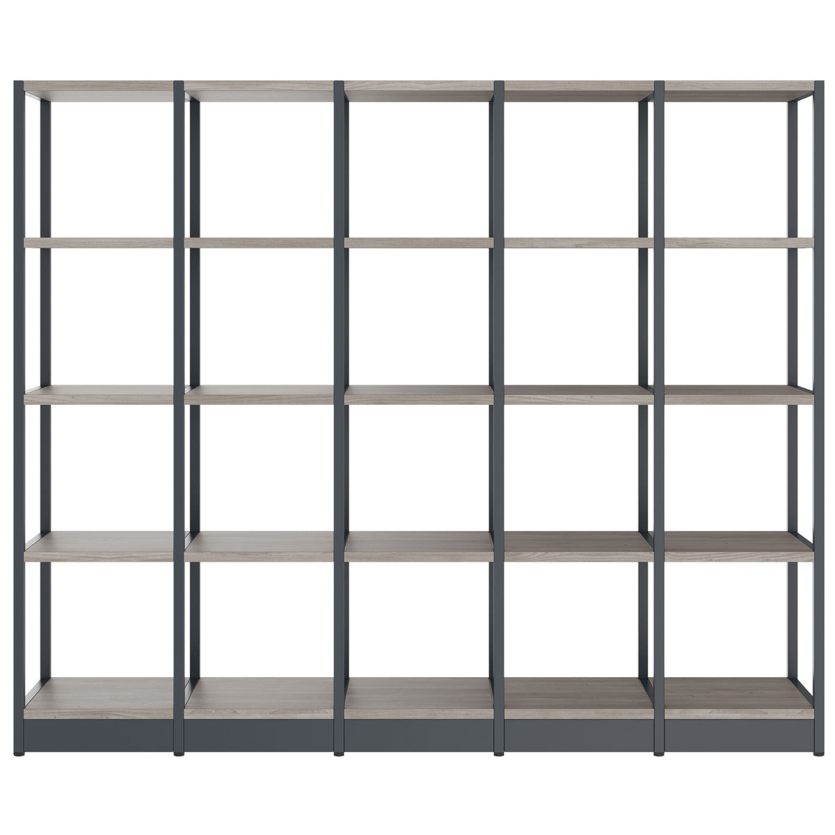 ATELLA Armadio scaffalato | 4 OH, 1960 x 1635 mm, rovere nordico grigio  - 2 Lightbox Main Image