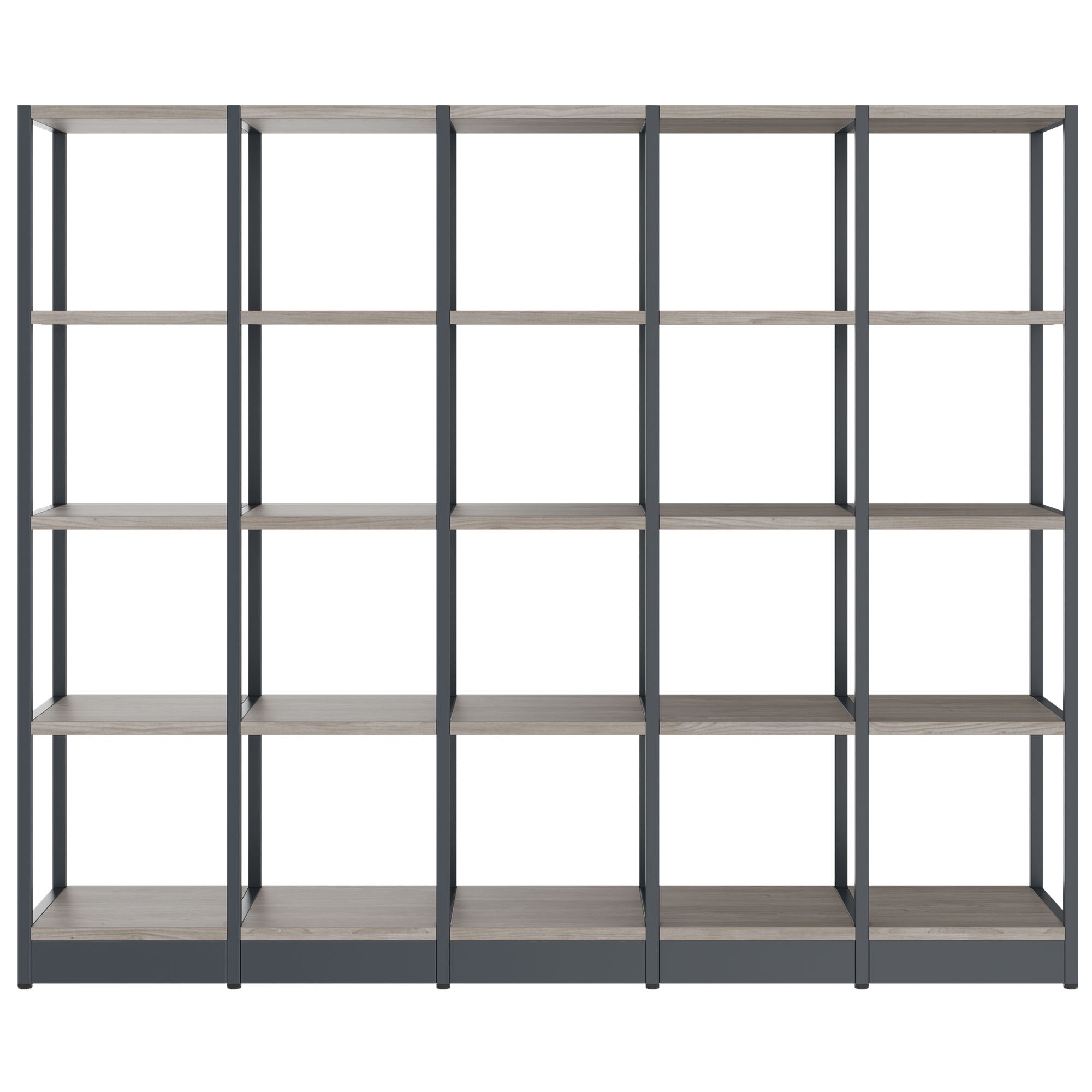ATELLA shelf cabinet | 4 OH, 1960 x 1635 mm, gray northern oak