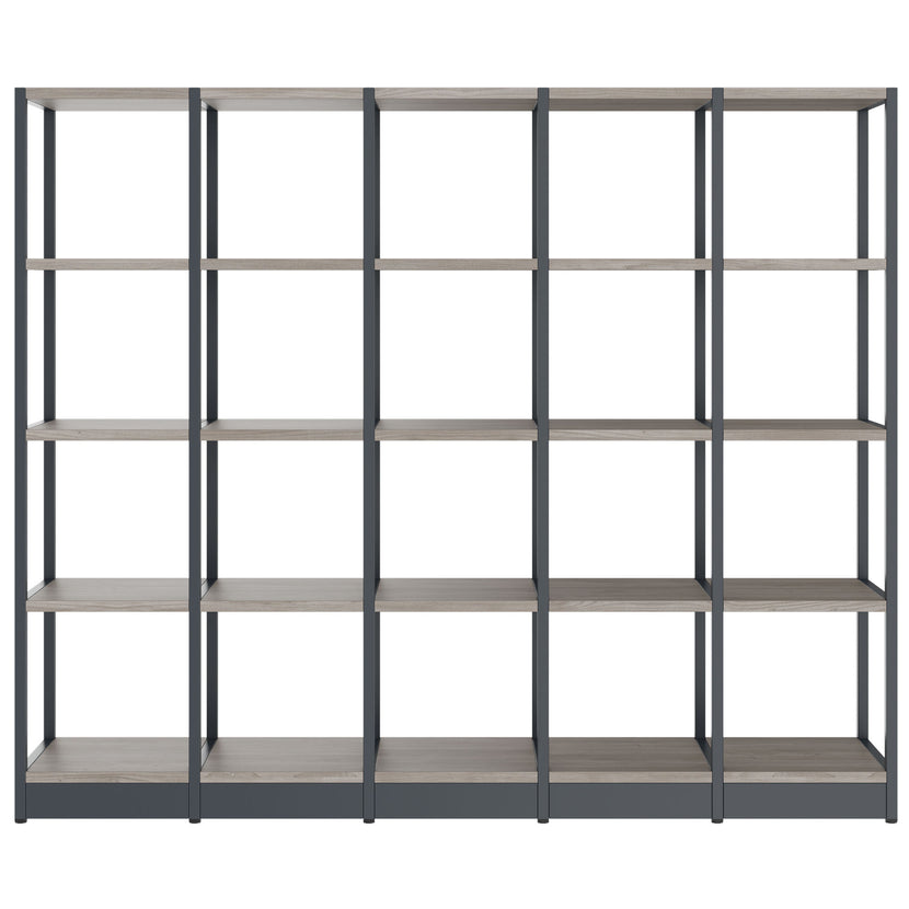 ATELLA shelf cabinet | 4 OH, 1960 x 1635 mm, gray northern oak