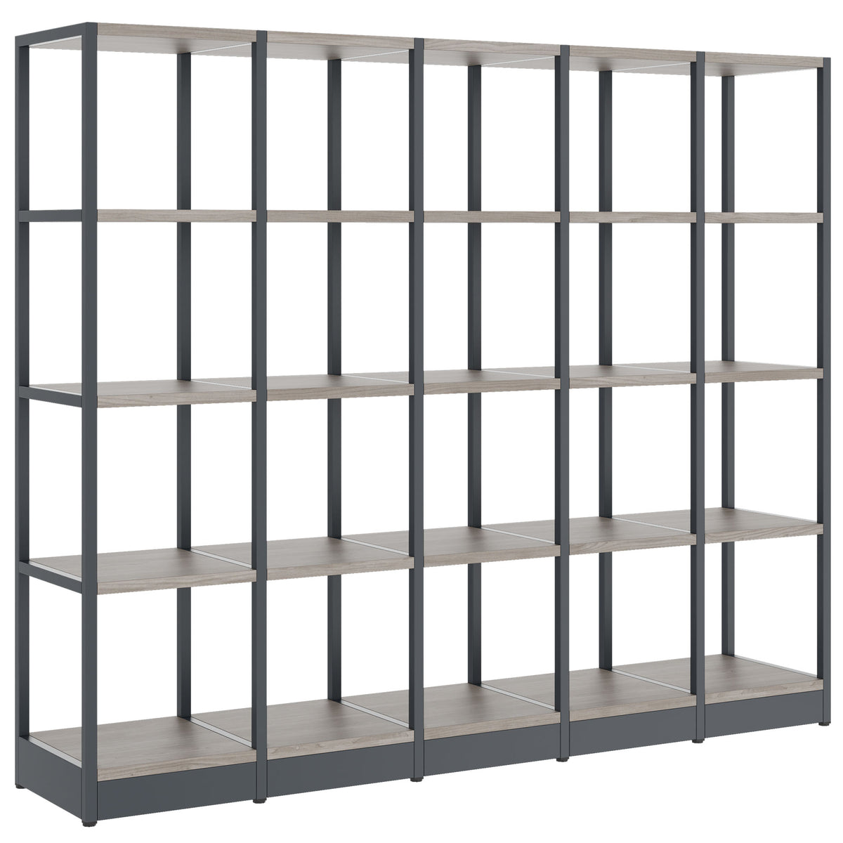 ATELLA Armadio scaffalato | 4 OH, 1960 x 1635 mm, rovere nordico grigio  - 1 Lightbox Main Image