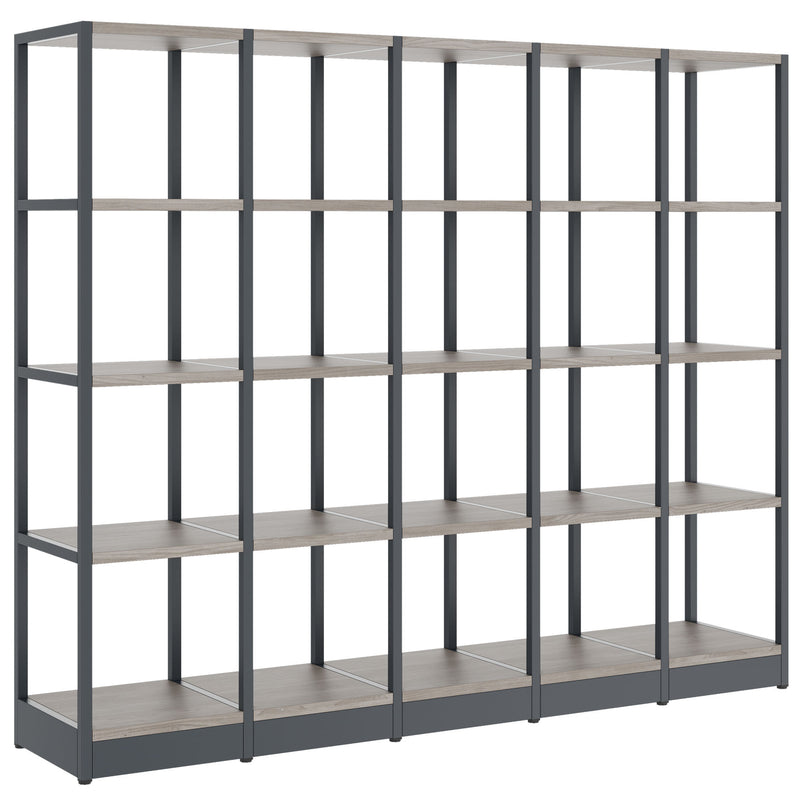 ATELLA Armadio scaffalato | 4 OH, 1960 x 1635 mm, rovere nordico grigio  - 1 Main Image