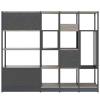 ATELLA shelf cabinet | 4 OH, 1960 x 1635 mm, gray northern oak