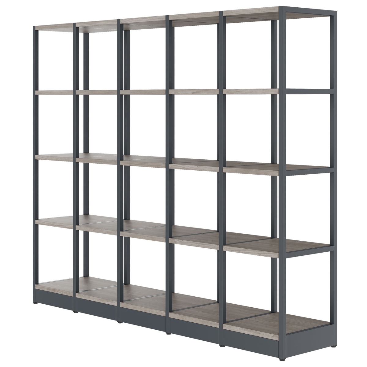 ATELLA Armadio scaffalato | 4 OH, 1960 x 1635 mm, rovere nordico grigio  - 3 Lightbox Main Image
