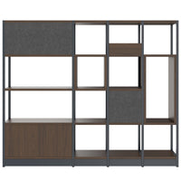 ATELLA shelf cabinet | 4 OH, 1960 x 1635 mm, walnut