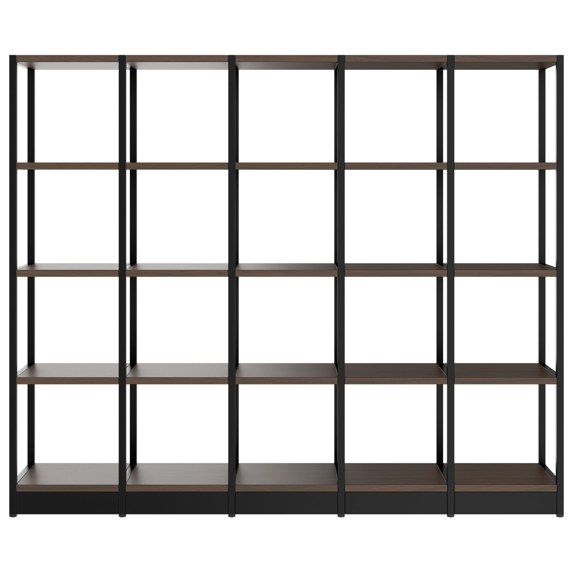 ATELLA Armoire d'étagère | 4 oh, 1960 x 1635 mm, noix