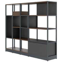 ATELLA shelf cabinet | 4 OH, 1960 x 1635 mm, walnut