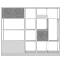 ATELLA shelf cabinet | 4 OH, 1960 x 1635 mm, pearl gray