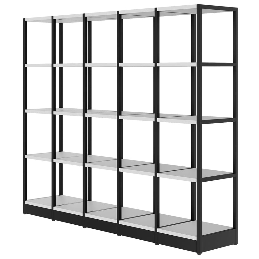 ATELLA Cabinet scaffale | 4 Oh, 1960 x 1635 mm, grigio perla
