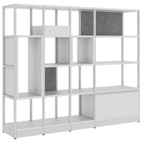 ATELLA shelf cabinet | 4 OH, 1960 x 1635 mm, pearl gray