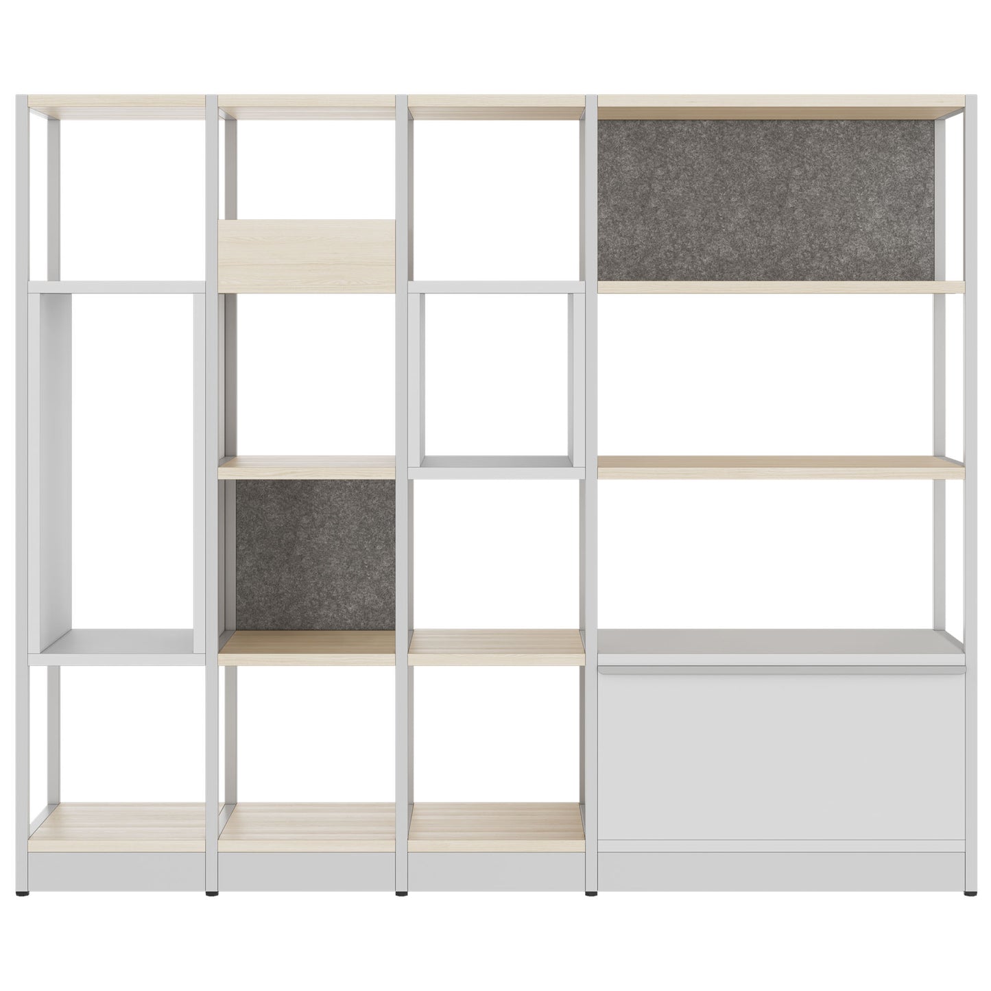 ATELLA shelf cabinet | 4 OH, 1960 x 1635 mm, sand ash