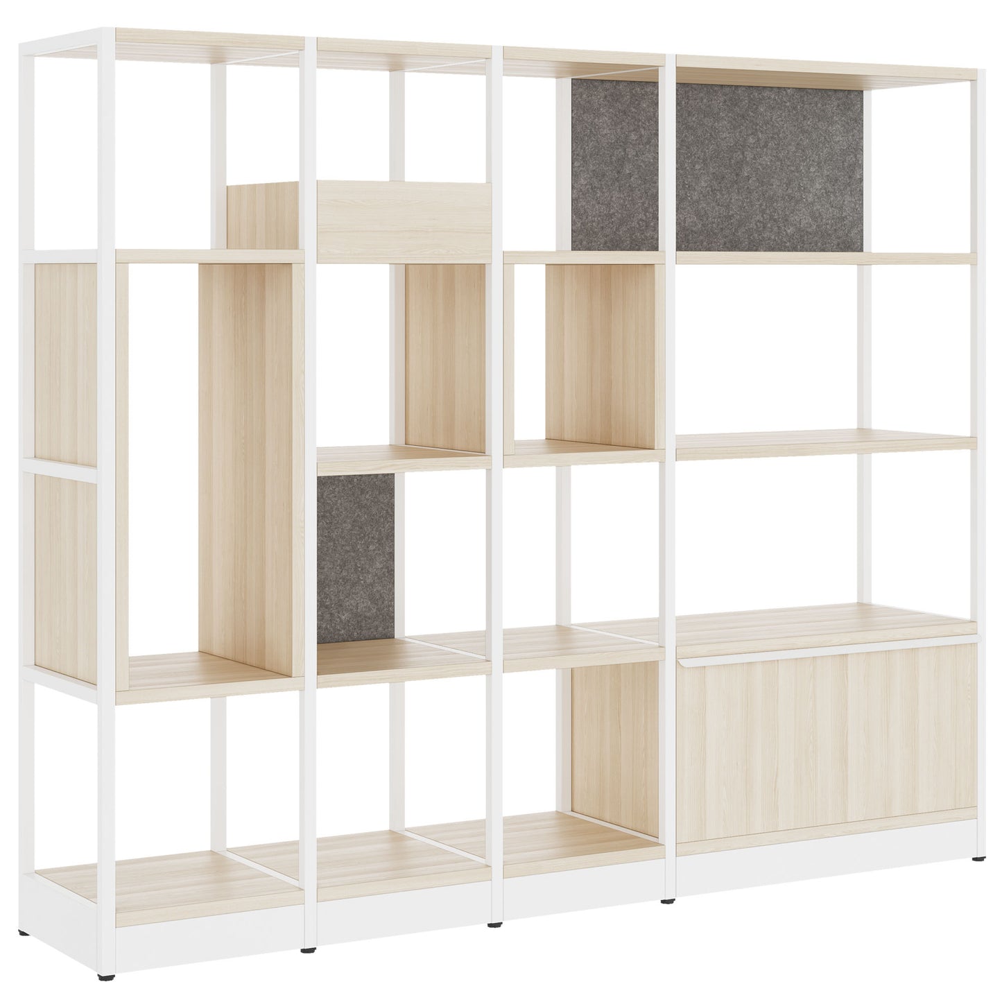 ATELLA shelf cabinet | 4 OH, 1960 x 1635 mm, sand ash