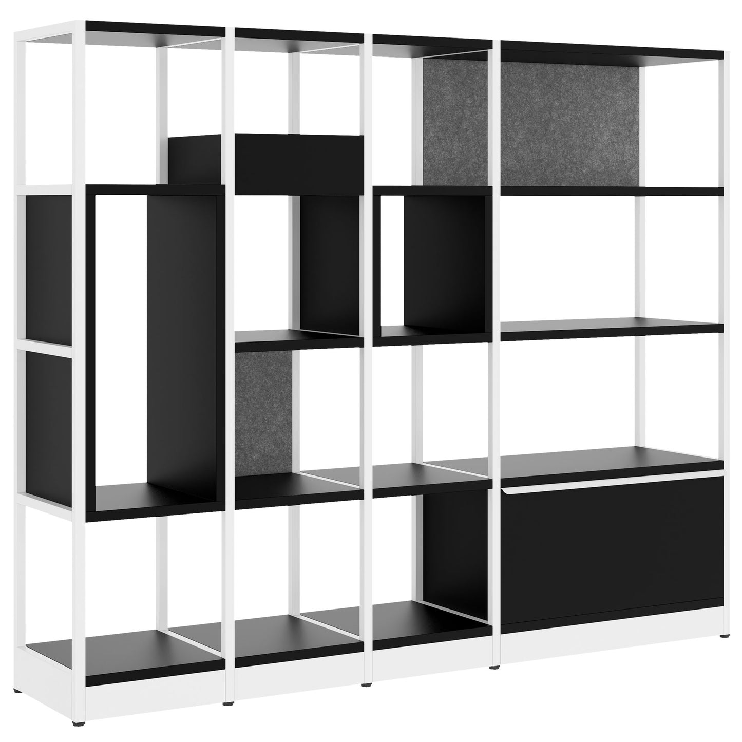 ATELLA shelf cabinet | 4 OH, 1960 x 1635 mm, black