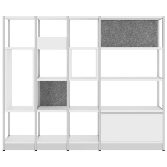 ATELLA Shelf cabinet | 4 Oh, 1960 x 1635 mm, white