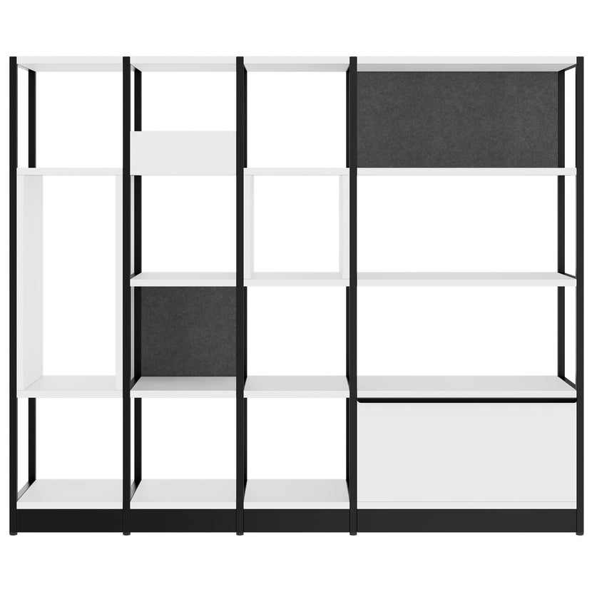 ATELLA Regalschrank | 4 OH, 1960 x 1635 mm, Weiss