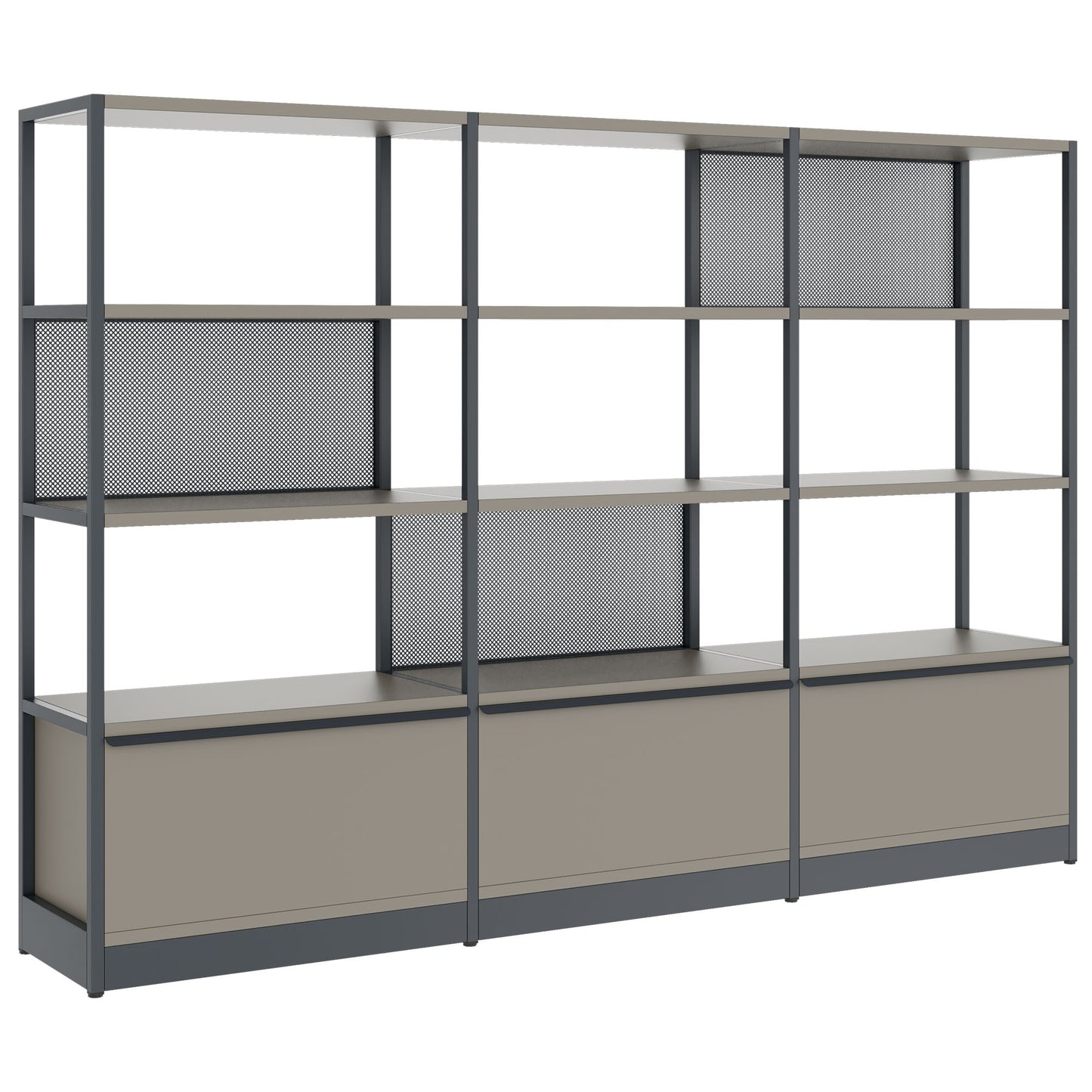 Atella Shelf | 4 OH, 2350 x 1635 mm, cubanite grigio