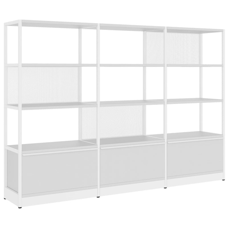 ATELLA Armadio a scaffale | 4 OH, 2350 x 1635 mm, grigio perla  - 1 Main Image