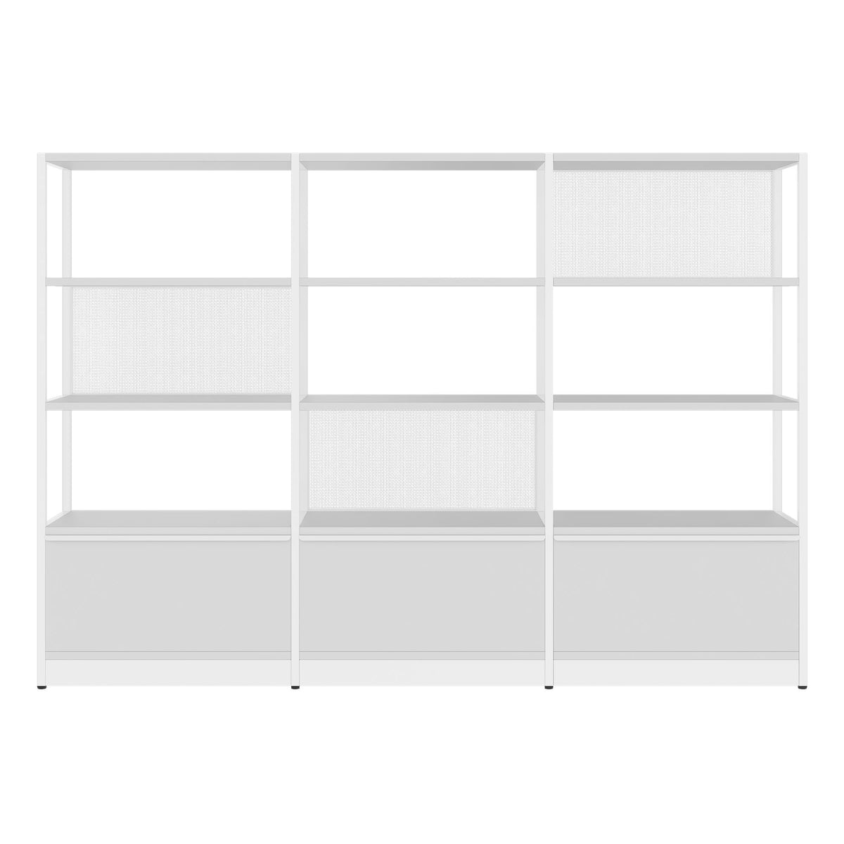 ATELLA Armadio a scaffale | 4 OH, 2350 x 1635 mm, grigio perla  - 2 Lightbox Main Image